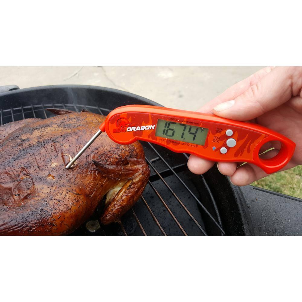 BBQ Dragon Meat Thermometer Digital - Waterproof Instant Read Food Thermometer for Cooking, Baking, & Grilling - Digital Meat Thermometer with Probe - Kitchen Thermometer for Cooking & Candy Making