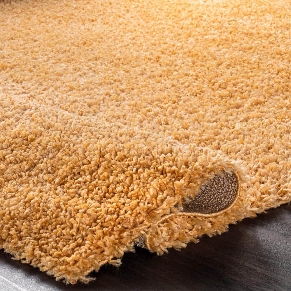 Nuloom Kara Solid 5x8 Shag Indoor Area Rug for Living Room Bedroom Dining Room Nursery, Yellow