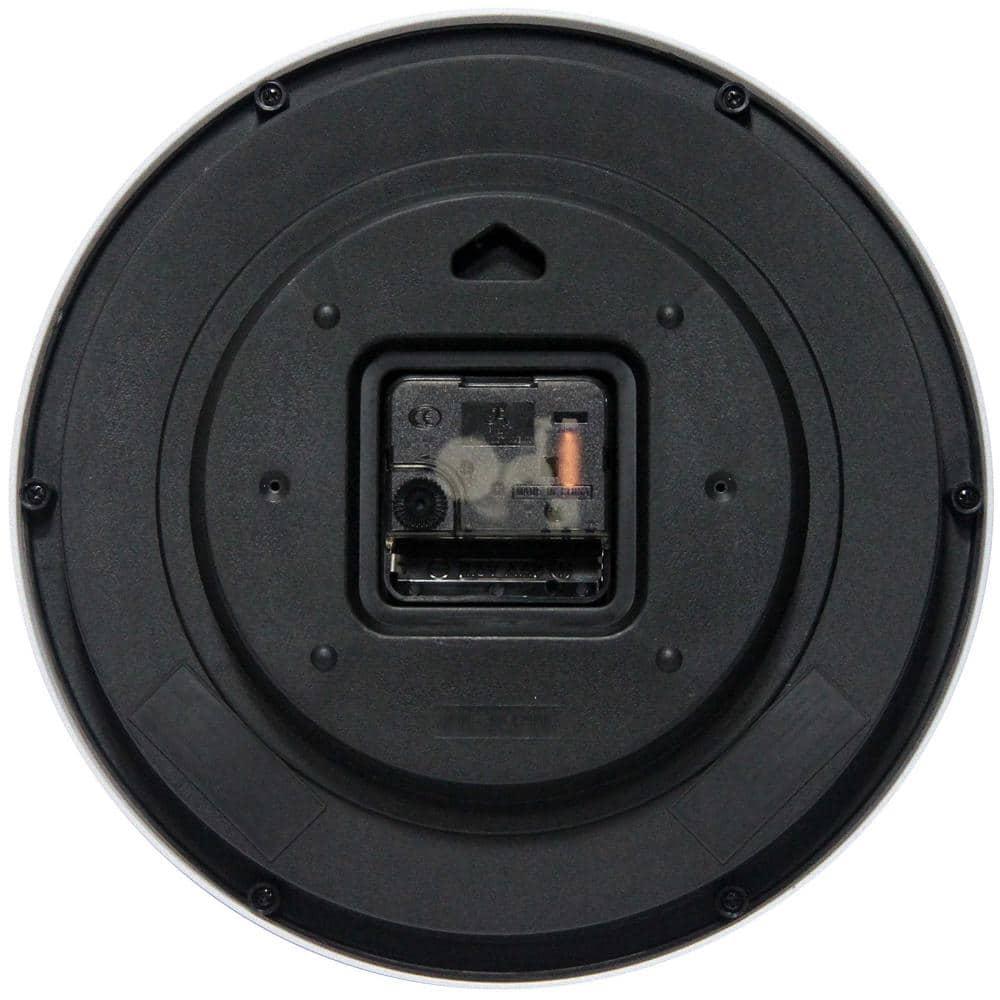 Infinity Instruments Classic Round Silver Traditional Wall Clock 9.625 Inch