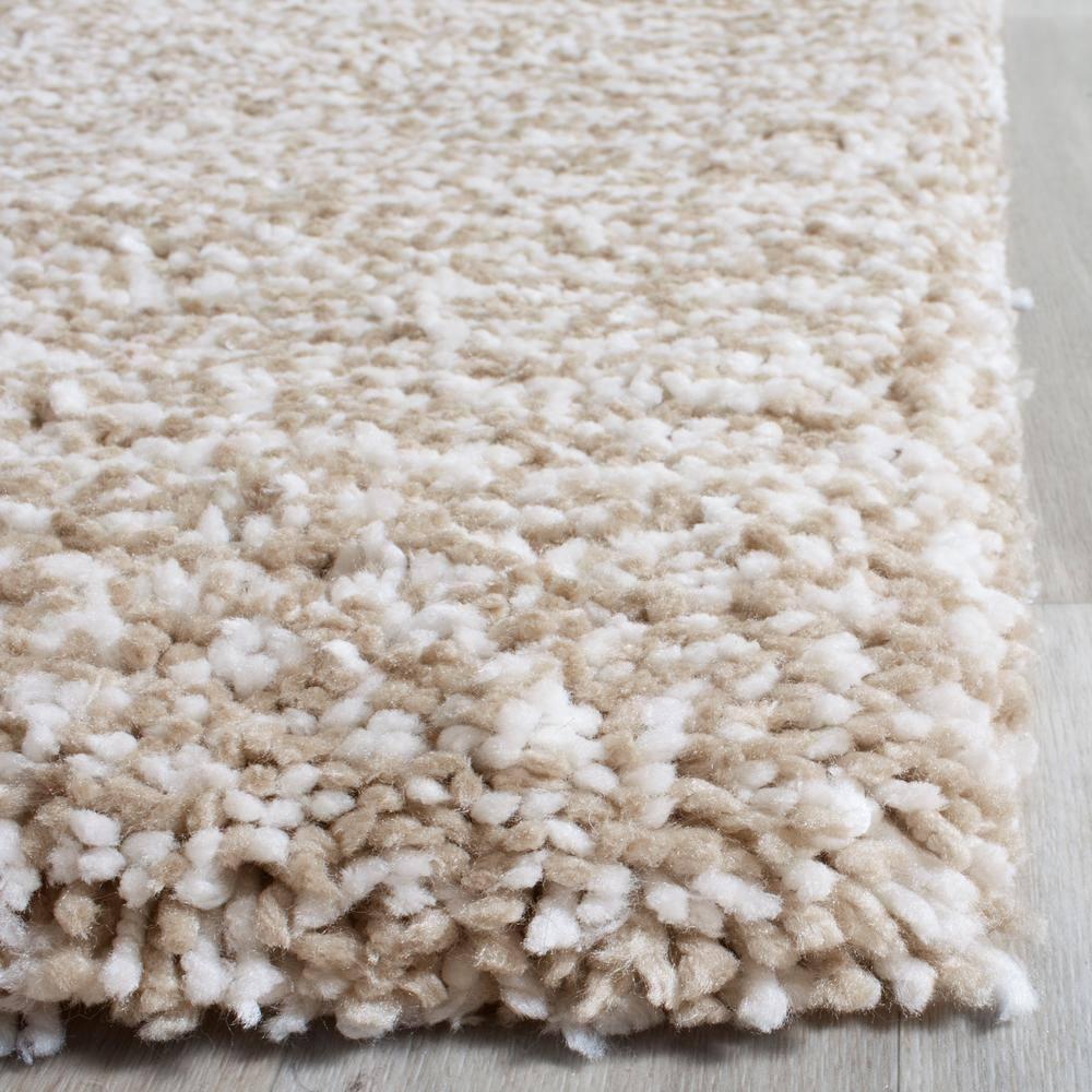 Ultimate Shag SGU211 Hand Tufted Indoor Area Rug - Sand/Ivory - 5'x8' - Safavieh.