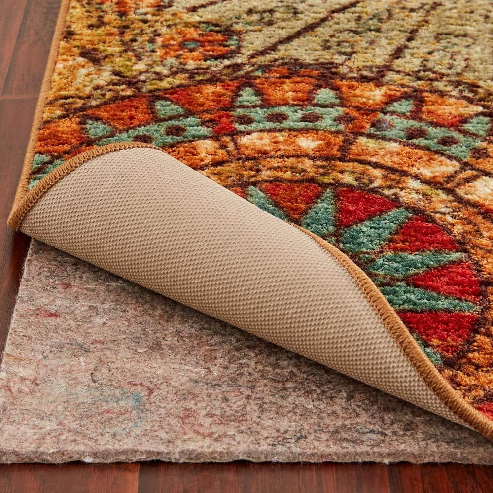 Caravan Red and Orange Synthetic Medallion Runner Rug