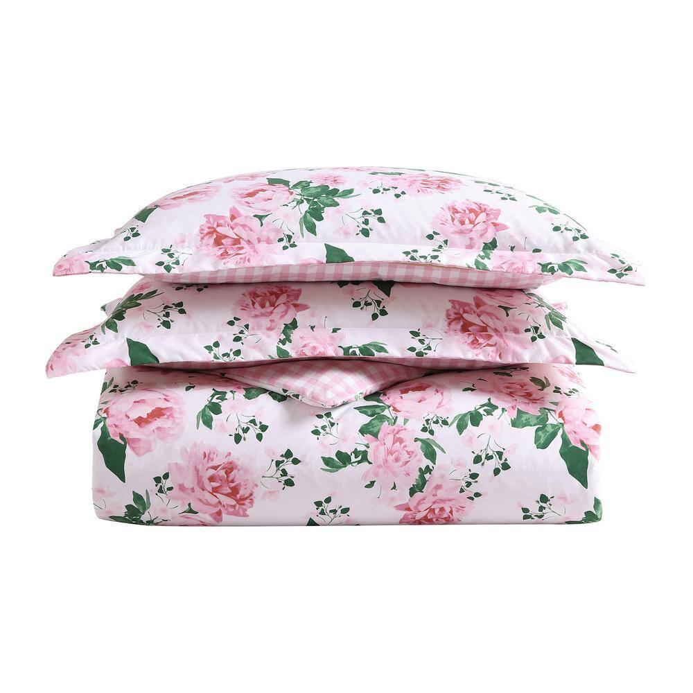 Betsey Johnson Betsey Johnson Blooming Roses Reversible Pink Duvet Cover Set