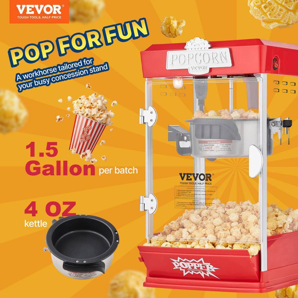Stellweilan Tessberg Popcorn Popper Machine Tabletop Popcorn Maker 480W 4 Oz
