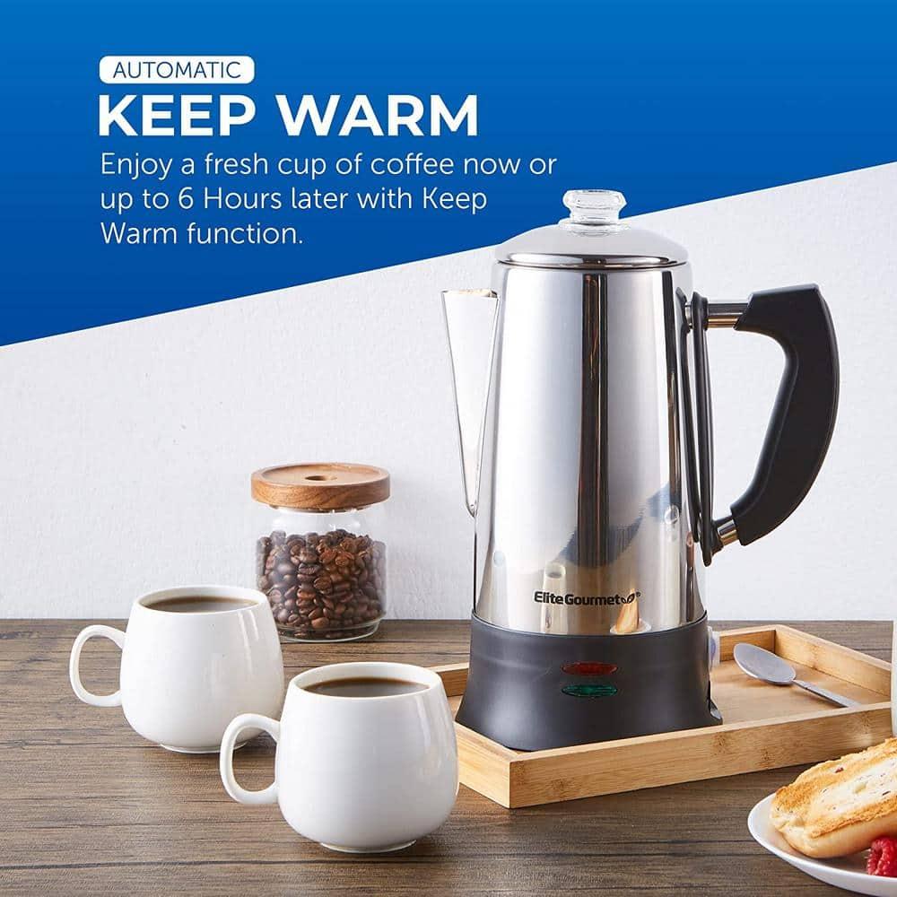 Elite Gourmet Stainless Steel 12-Cup Coffee Percolators