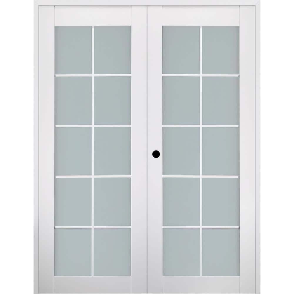 Belldinni Smart Pro 10 Lite Solid Manufactured Wood and Glass Paneled French Door