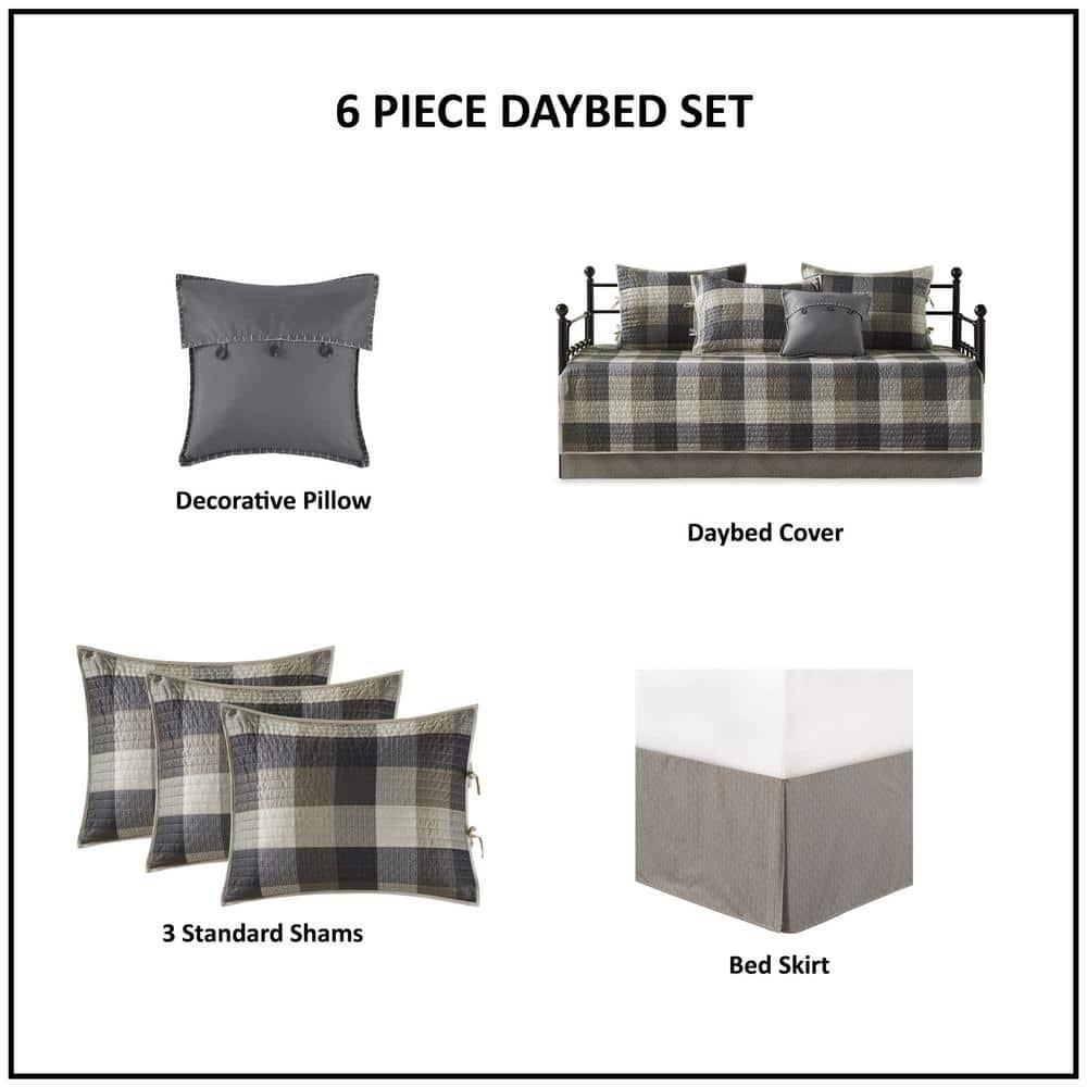 Madison Park Ridge 3 Piece Reversible Plaid Daybed Cover Set