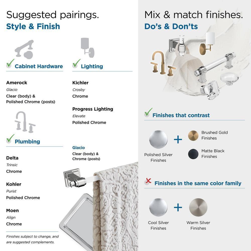 Amerock Glacio Wall Mount Toilet Paper Holder BH36061C26