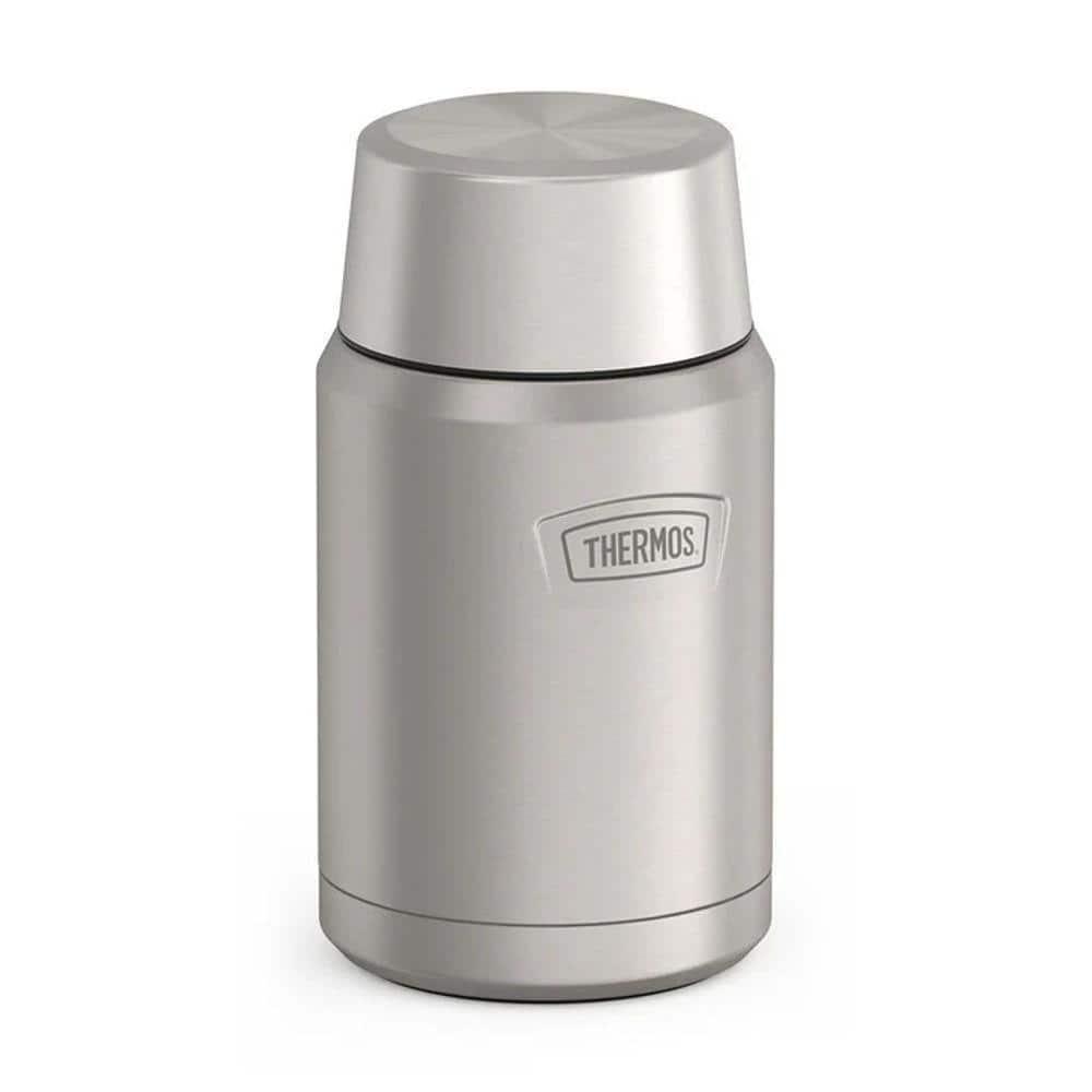 Thermos Stainless Steel Insulated Food Jar with Spoon, 24oz, Matte Stainless Steel
