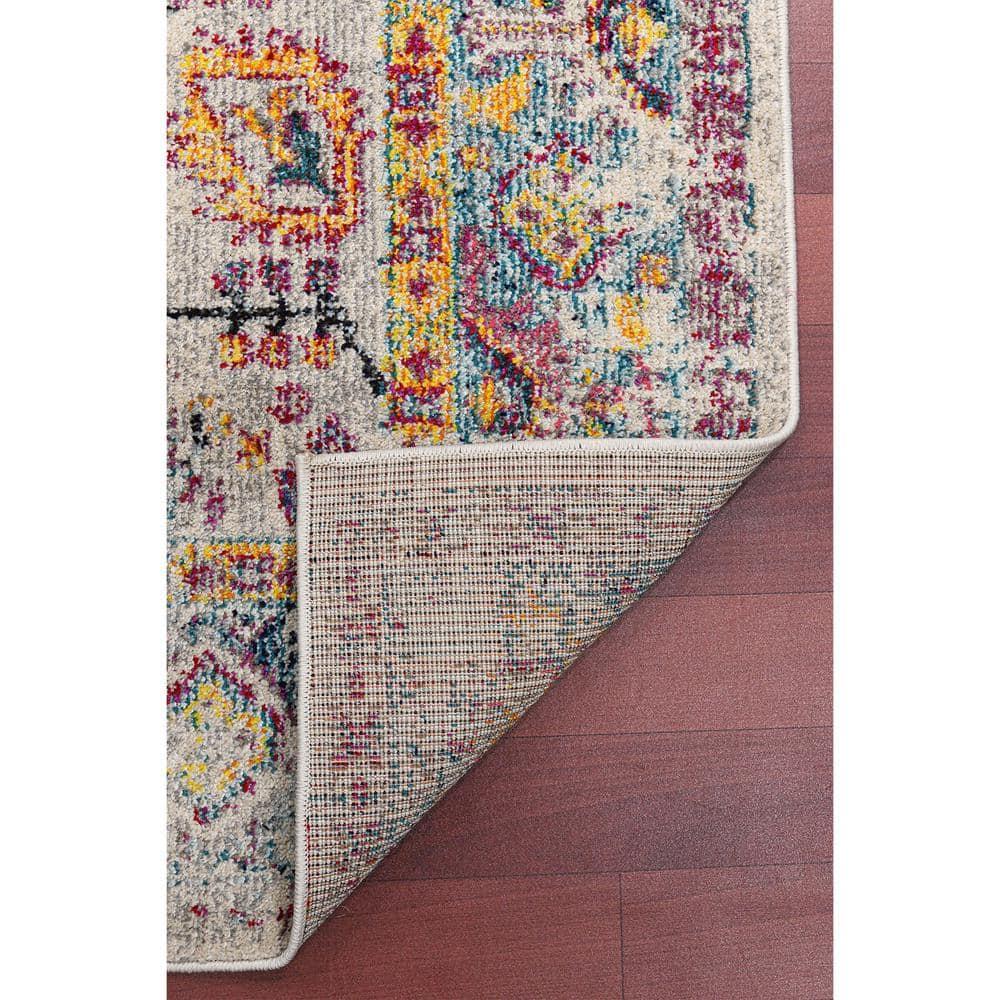 AMER Rugs Alyssa Transitional Bordered Durable Performance Multicolor Area Rug & Reviews | Wayfair