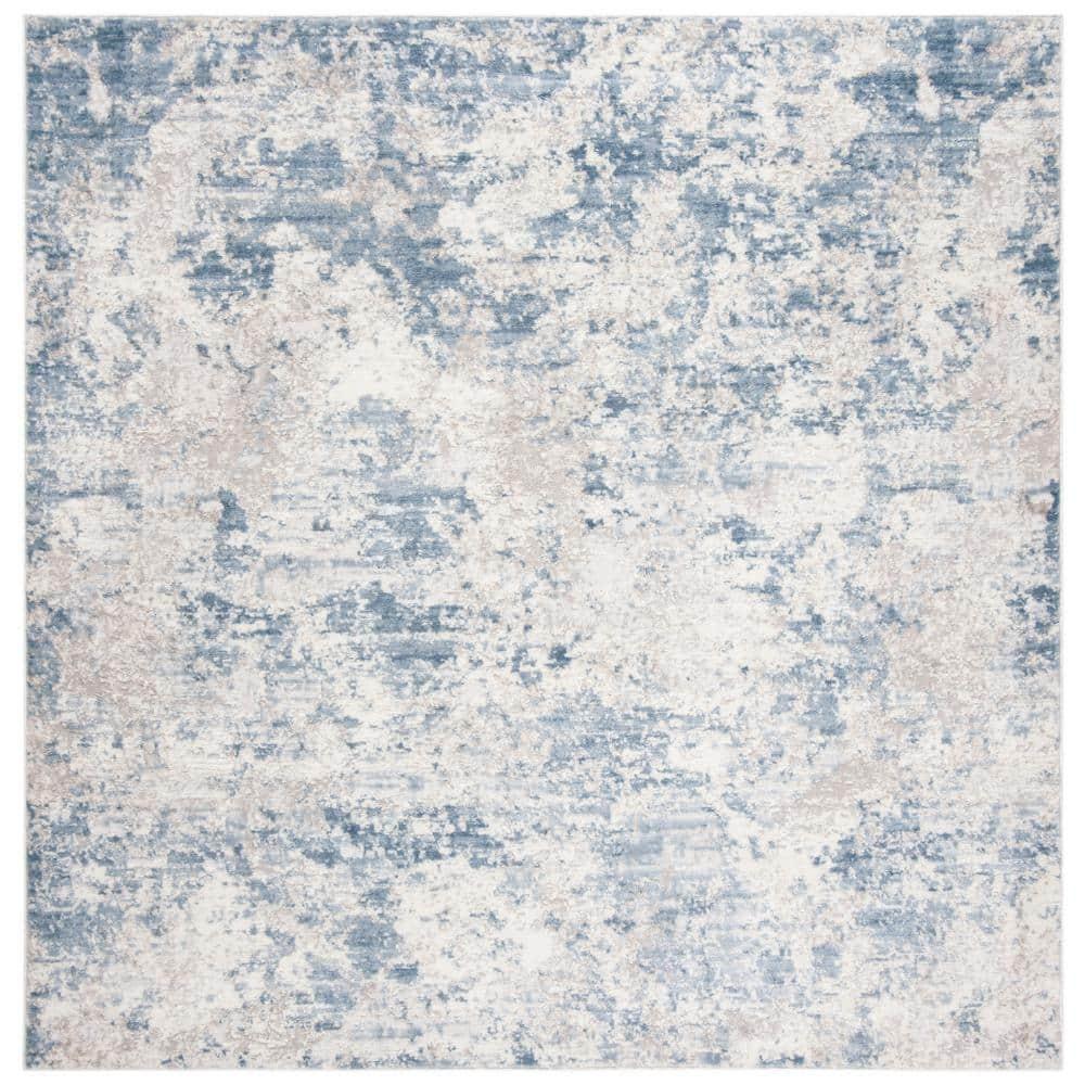 Amelia ALA705 Power Loomed Area Rug - Grey/Blue - 3'x3' - Safavieh.