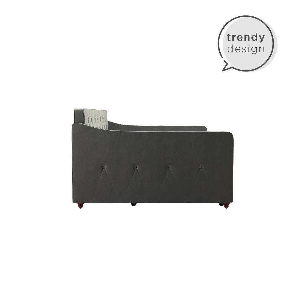Vintage Upholstered Daybed with Trundle
