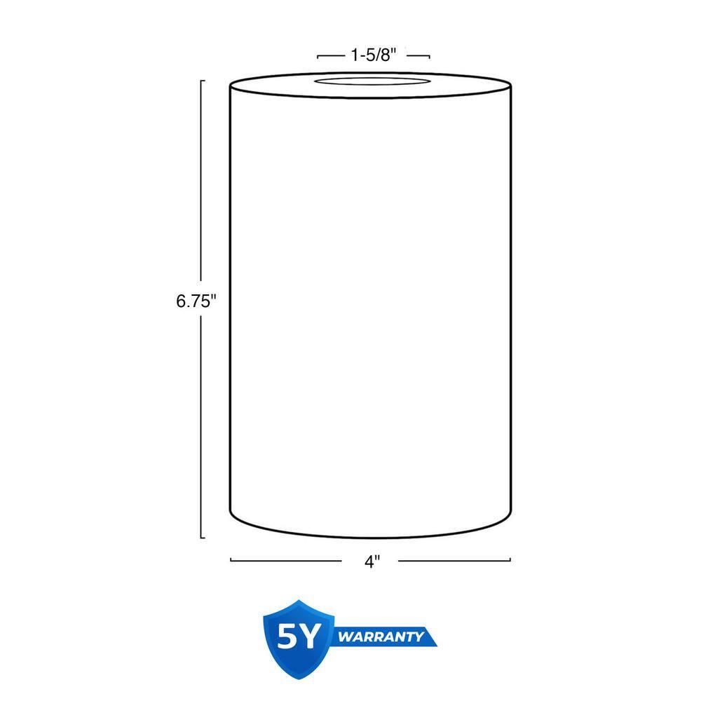 Kira Home 7" Cylinder Glass Shades, Opal Replacement Glass, 1-5/8" Fitter Opening for Threaded Medium Base Socket, 6.75"