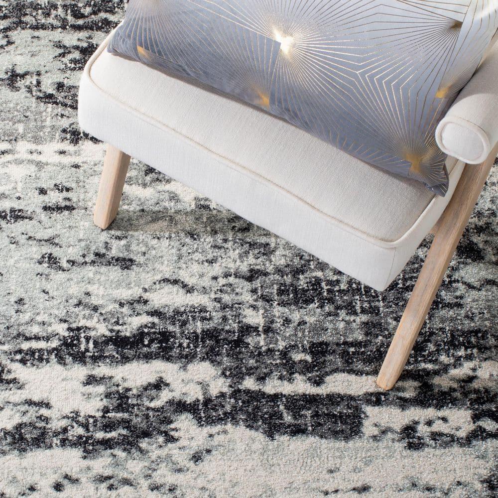 SAFAVIEH Evoke Frosina Abstract Area Rug, Ivory/Dark Grey, 3' x 5'