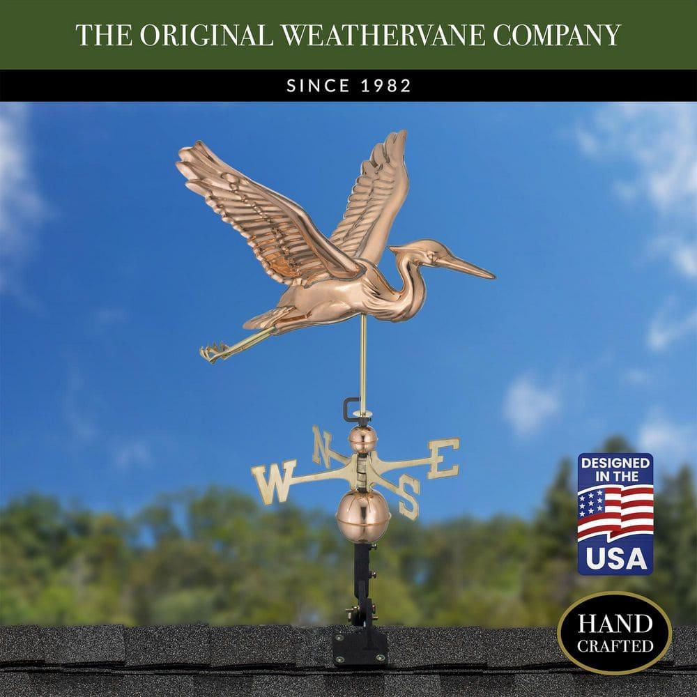 Blue Heron Bird Copper Weathervane