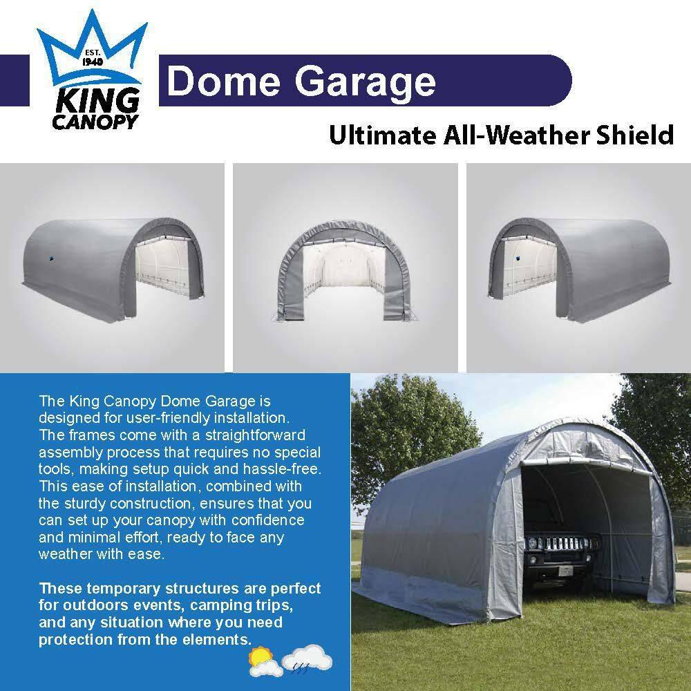 King Canopy Dome 10' W x 20' D Garage