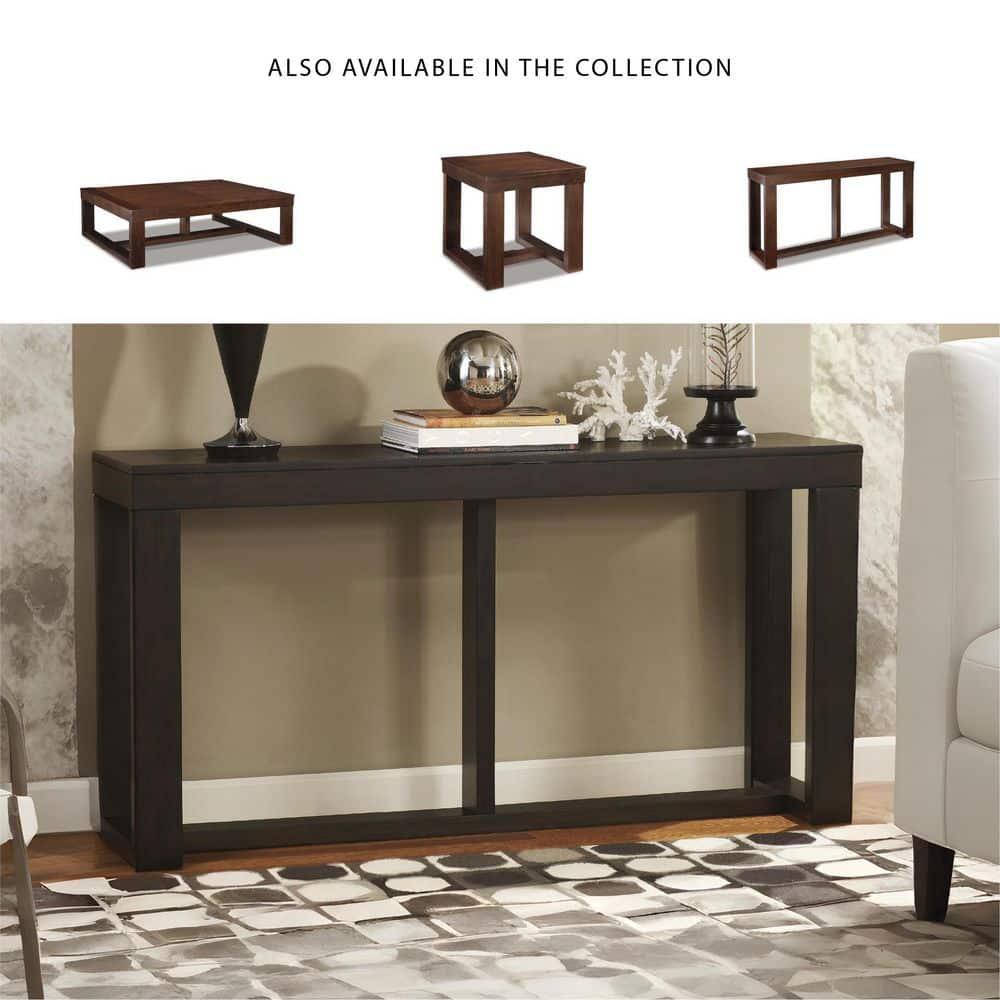 Signature Design by Ashley Contemporary Watson Sofa/Console Table  Dark Brown