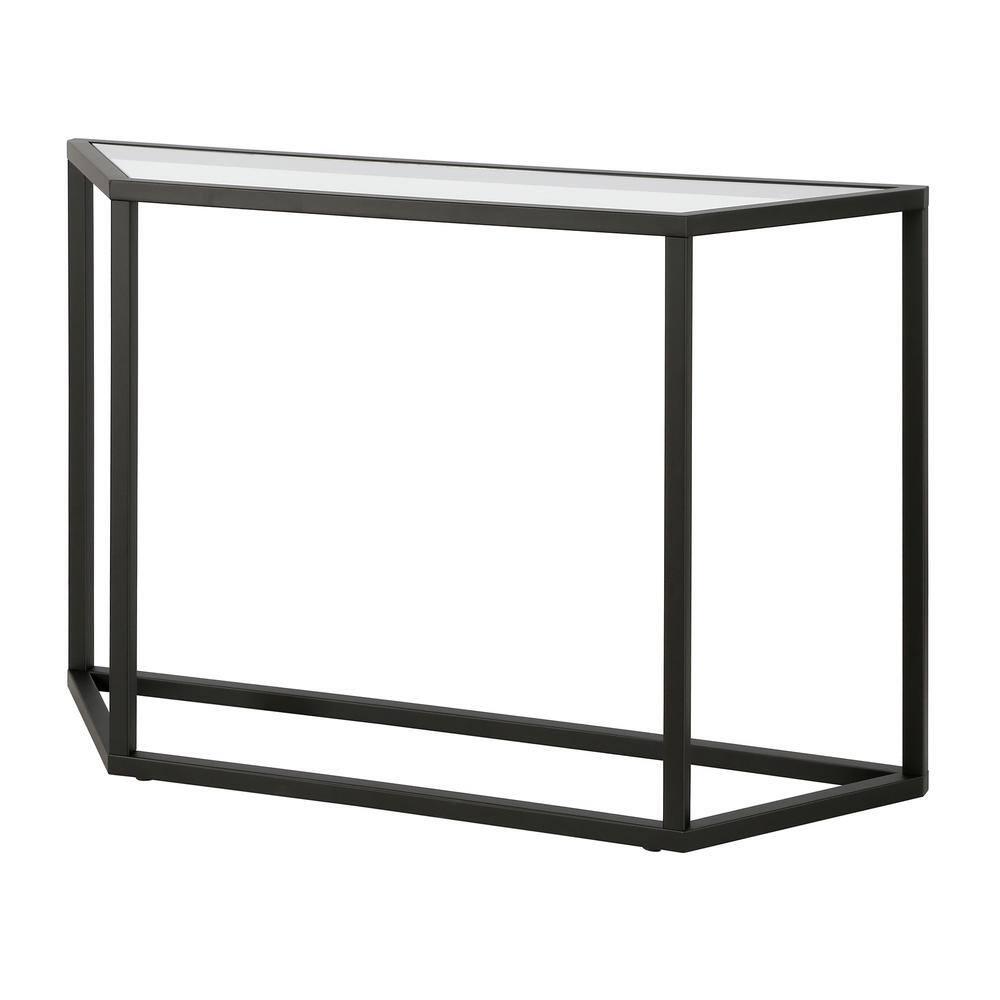 Evelyn&Zoe Levi 44" Wide Trapezoid Console Table, Blackened Bronze