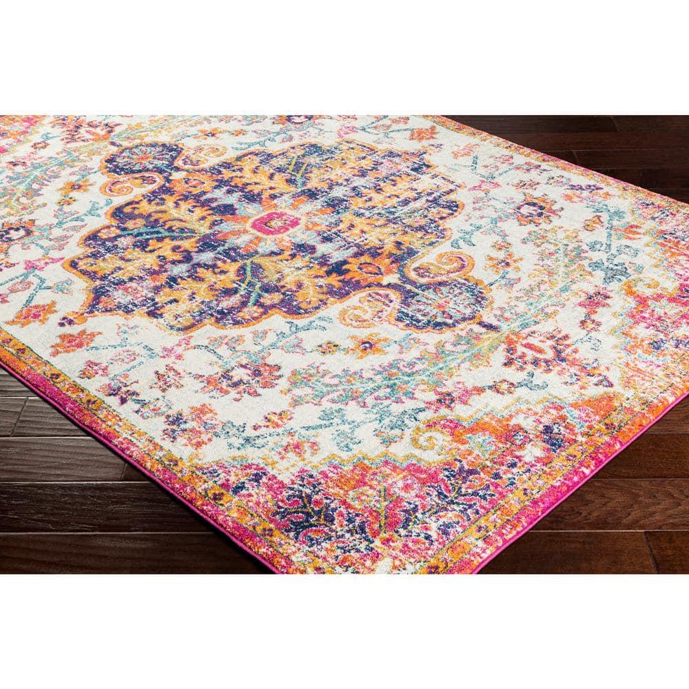 Livabliss Harput Vintage Medallion Area Rug,2' x 2'11",Garnet