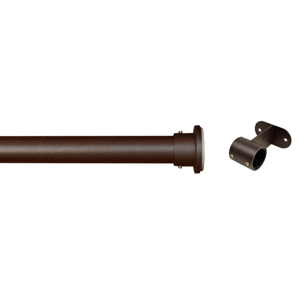 Versailles - DUO Stainless Steel Tension Curtain Rod, Indoor/Outdoor, Adjustable Length from 28" to 48", Bronze