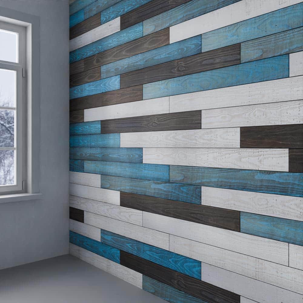 Thermo-Treated 1/4 x 5 in. x 4 ft. Barn Wood Wall Planks (10 sq. ft. 6-Pack)