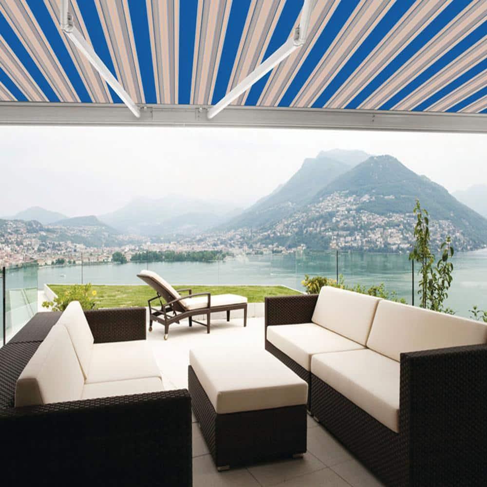 Advaning 10.5'' Fabric, Metal Cover Retractable Patio Awning