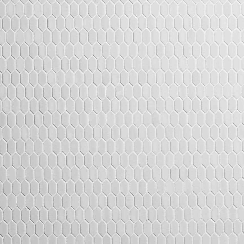 Whisper 11.61" x 11.73" Polished Mini Picket Glass Mosaic Wall Tile (0.94 Sq. Ft. / each)