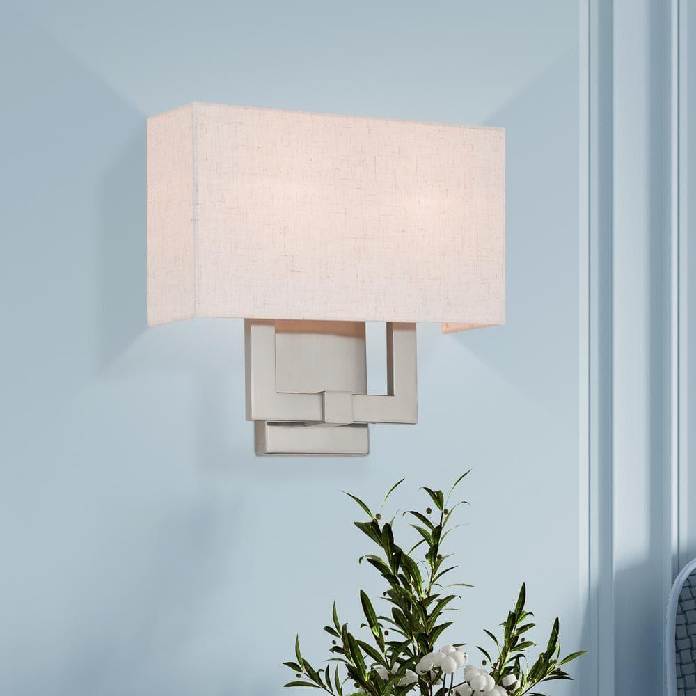 Livex Lighting Meridian 2 - Light Wall Light in  Brushed Nickel