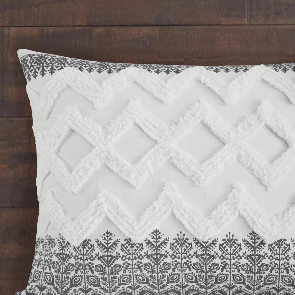 INK+IVY Mila Cotton Duvet Cover Set with Chenille Tufting