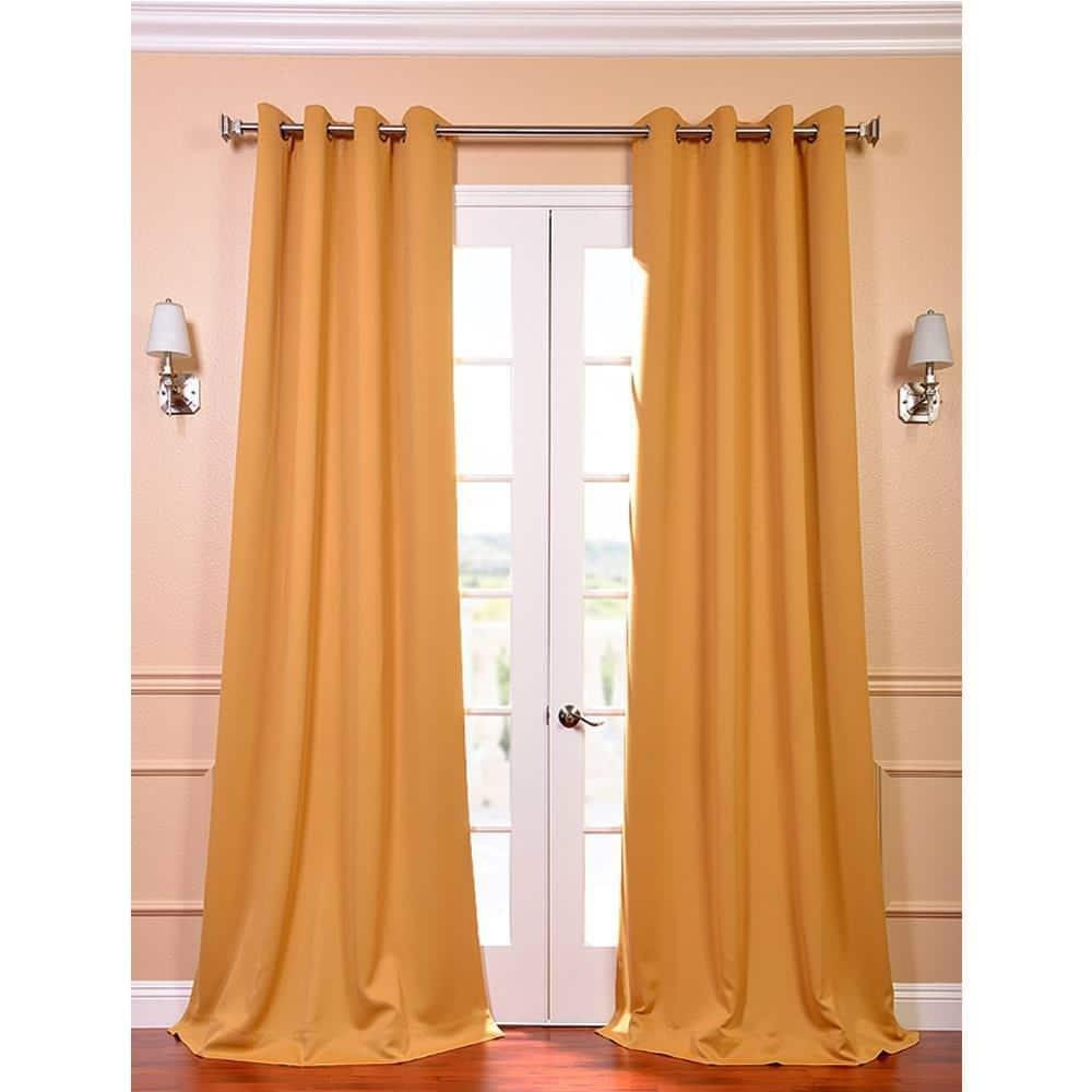 Marigold Grommet Blackout Room Darkening Curtain (1 Panel), Marigold, 50W X 96L