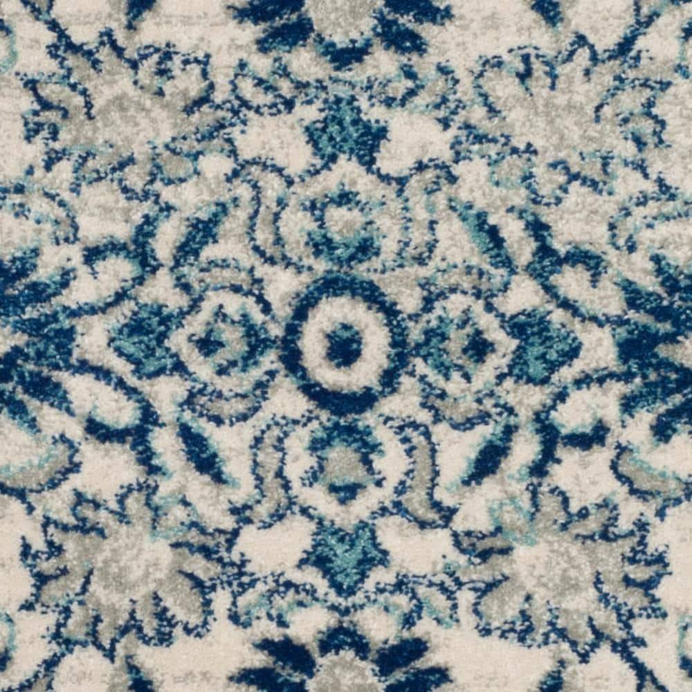 Evoke EVK238 Power Loomed Accent Rug - Ivory/Blue - 3'x5' - Safavieh.