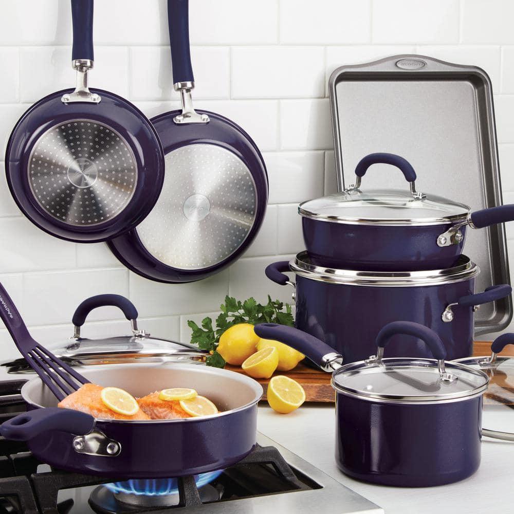 Rachael Ray Rachael Ray Create Delicious Aluminum Nonstick Cookware Induction Cookware Set, 13-Piece