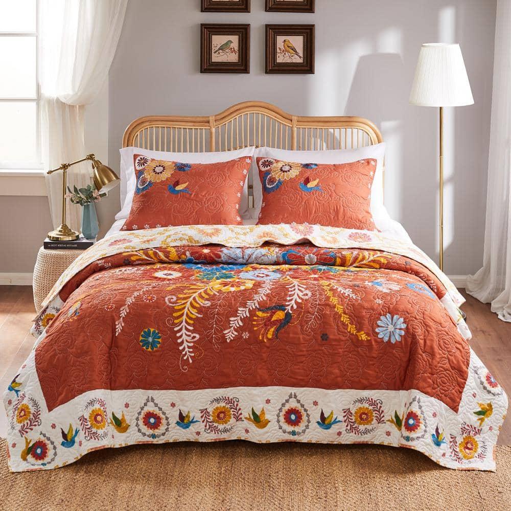 Barefoot Bungalow Topanga Floral Reversible Quilt Set