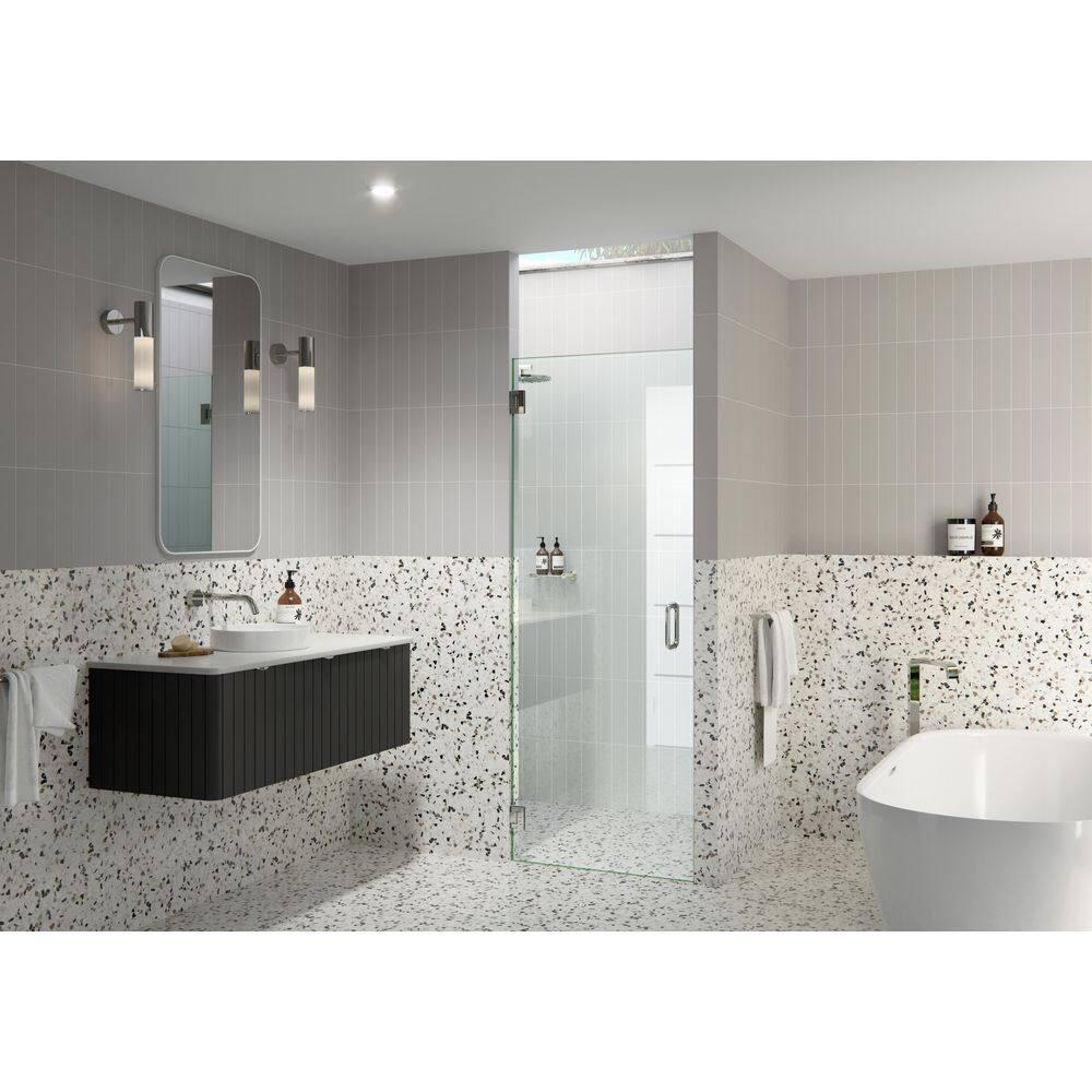 Albedo 27.25 in. x 78 in. Fully Frameless Hinge Shower Door