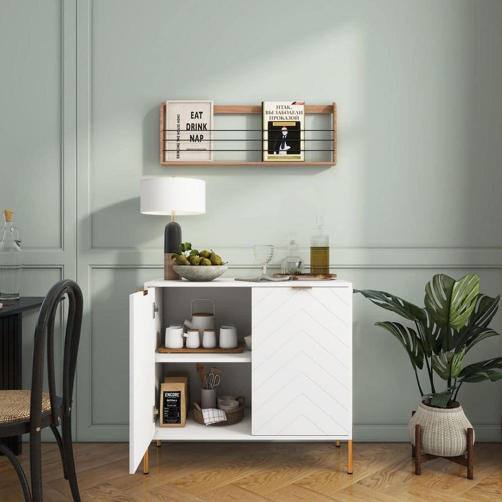 CLIHOME 31.5 in. H Utility Storage Cabinet with Adjustable Shelves