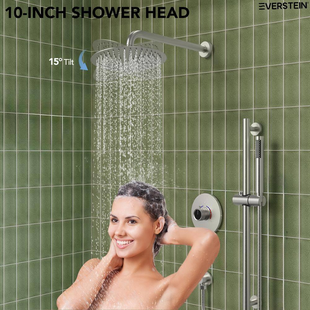 RainfallCascade 10" Pressure Balanced Slide BarShower System with Rough-In Valve