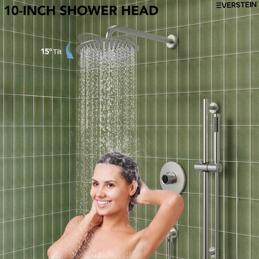 RainfallCascade 10" Pressure Balanced Slide BarShower System with Rough-In Valve