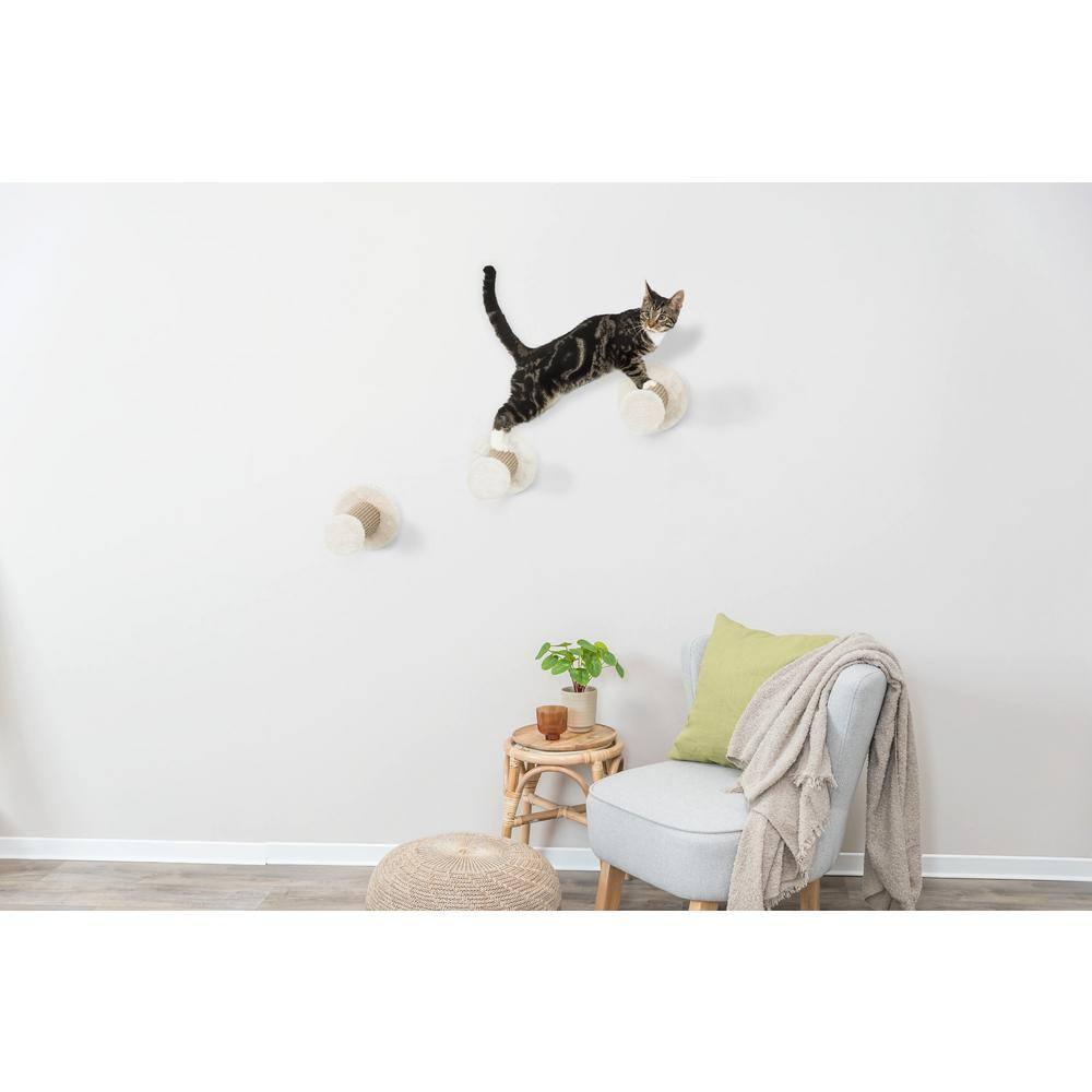 TRIXIE Wall Mount Cat Climbing Steps, Cat Furniture, Scratching Post, 3pcs