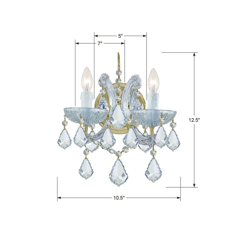 Crystorama Lighting Maria Theresa 2 - Light Sconce in  Gold