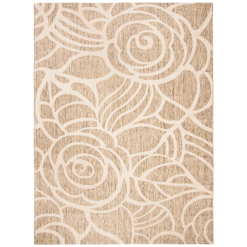 Courtyard CY5141 Power Loomed Indoor/Outdoor Area Rug - Coffee/Sand - 5'3"x7'7" - Safavieh.
