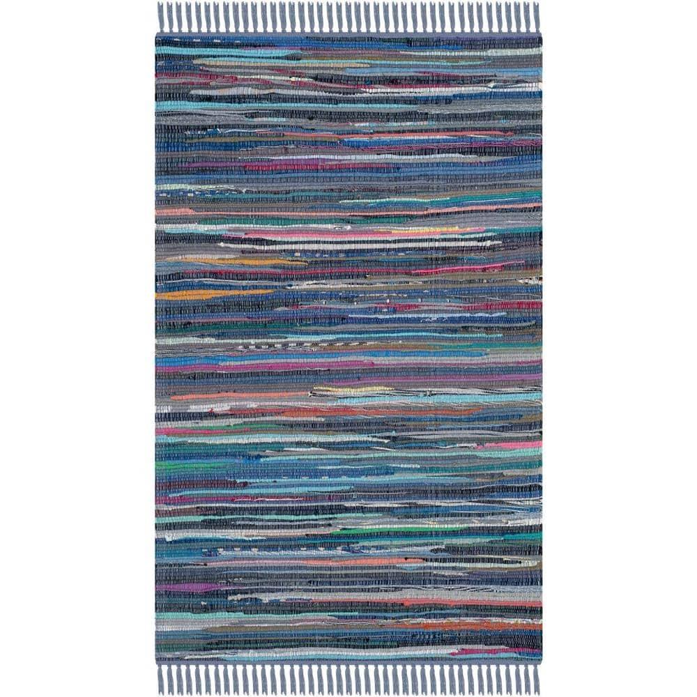 Rag Rug RAR121 Hand Woven Indoor Accent Rug - 2'6"x4' - Purple/Multi - Safavieh
