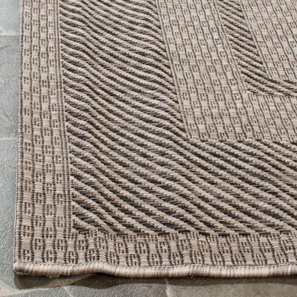 SAFAVIEH Courtyard Collection 2'3" x 6'7" Beige/Black CY8477 Indoor/ Outdoor Waterproof Easy Cleaning Patio Backyard Mudroom Runner Rug