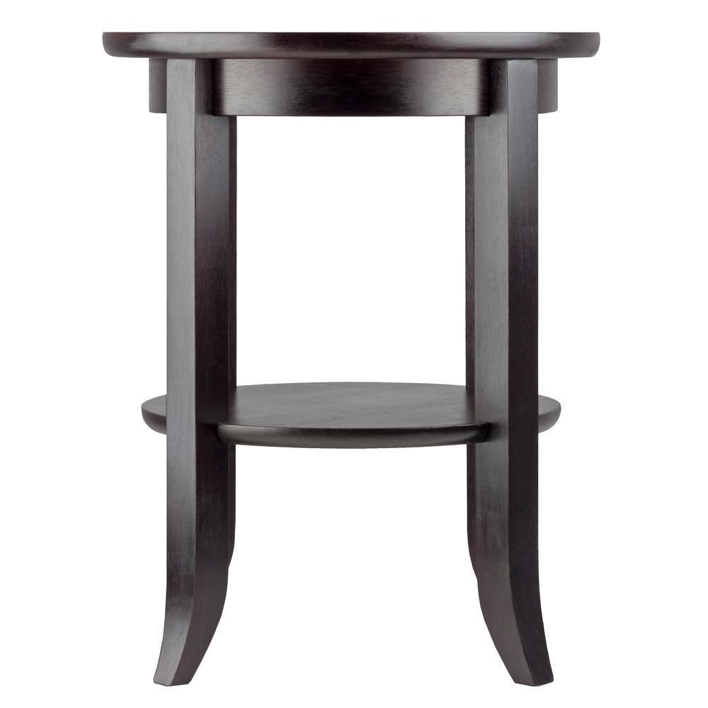 Winsome Genoa End Table Glass Inset one shelf