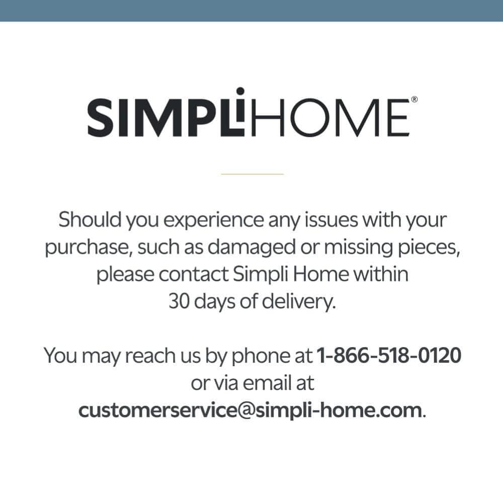 Simpli Home Milltown 44"W Large Ottoman Bench with Upholstered Seat and Solid Wood Frame