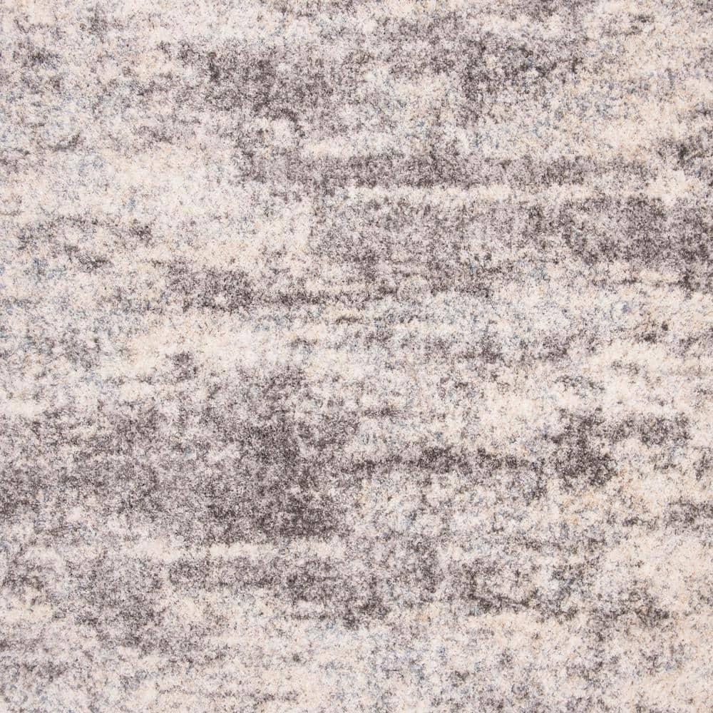 SAFAVIEH Berber Harold Abstract Plush Shag Area Rug, Grey/Cream, 8' x 10'