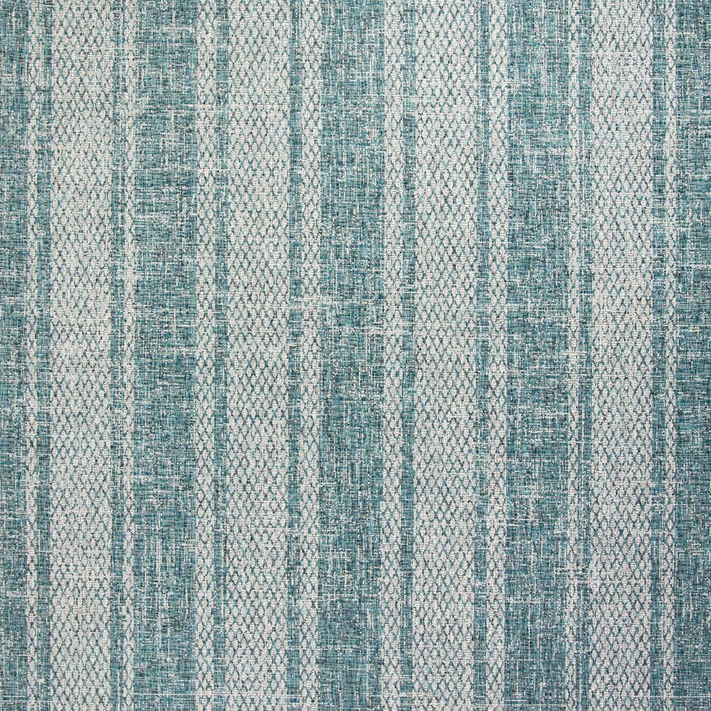 Courtyard CY8736 Power Loomed Indoor and Outdoor Area Rug - Light Grey/Teal - 9'x12' - Safavieh