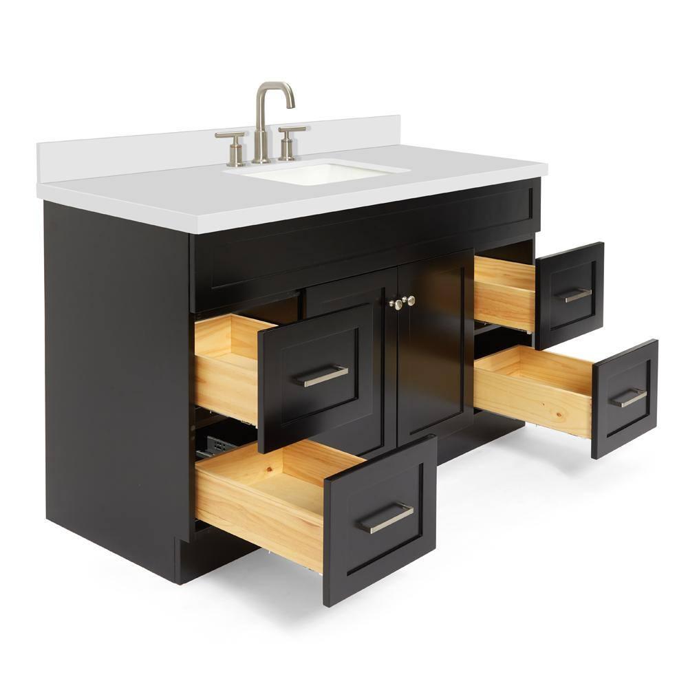 Ariel F055s-Wq-Vo Hamlet 55" Freestanding Single Basin Vanity Set - Black