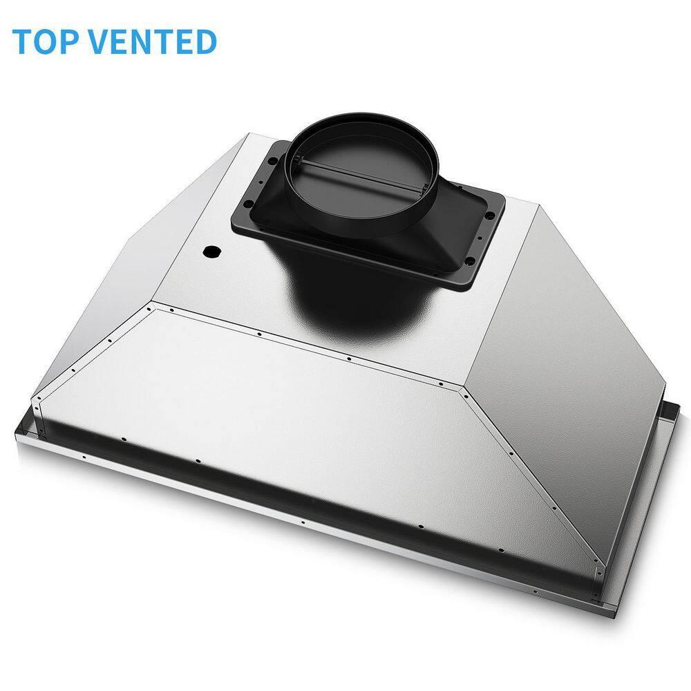 Range Hood Insert 36, AROAN Built-in Range Hood with Ducted/Ductless Convertible, Stainless Steel Vent Hood for Kitchen with 900 CFM, 4 Speed Soft Touch Switch, Aluminum Filters, Carbon Filter(B0136A)