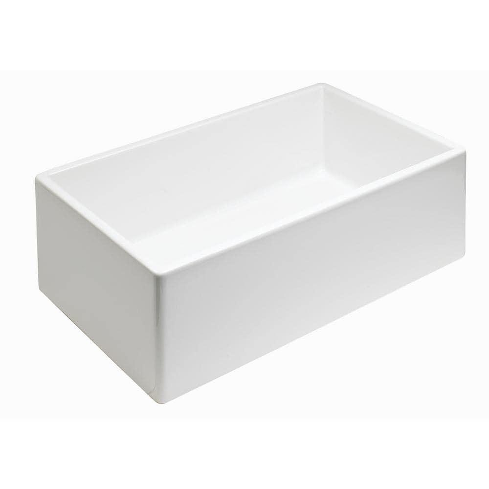 Sutton Place Fireclay 32.99" L x 18.11" W Farmhouse Kitchen Sink
