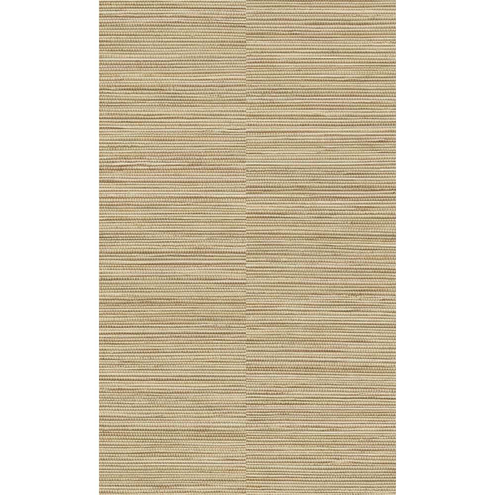 Beige Grasscloth Effect Textured Wallpaper