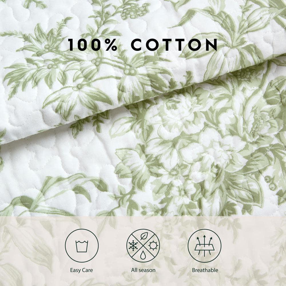Laura Ashley Laura Ashley Bedford Cotton Reversible Quilt Set